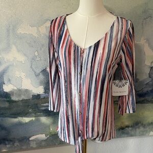 NWT Late August S 3/4 Length Sleeve with Tie